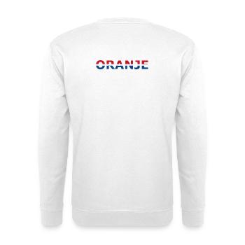 Orange in red, white, blue - Unisex Sweatshirt - white - Back