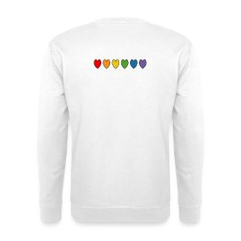 Rainbow Hearts - Unisex Sweatshirt - white - Back