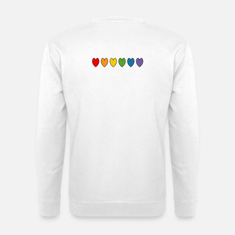 Rainbow Hearts - Unisex Sweatshirt - white