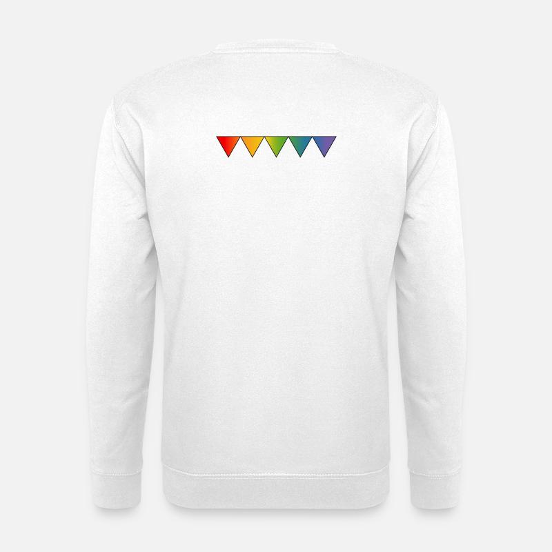 Regenbogen queer triangles - Unisex Pullover - Weiß