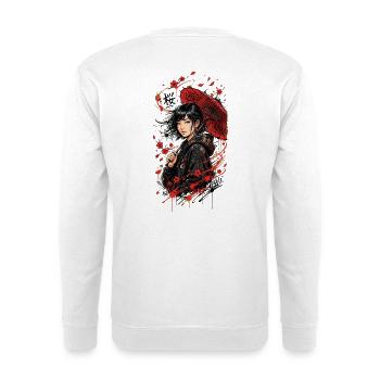 Univers Japonais - Femme Japonaise - Sweat-shirt Unisexe - blanc - Dos