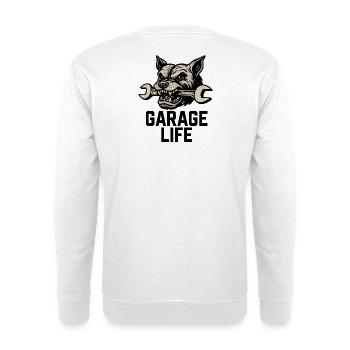 wcieky_pies_z_kluc - Unisex Sweatshirt - white - Back