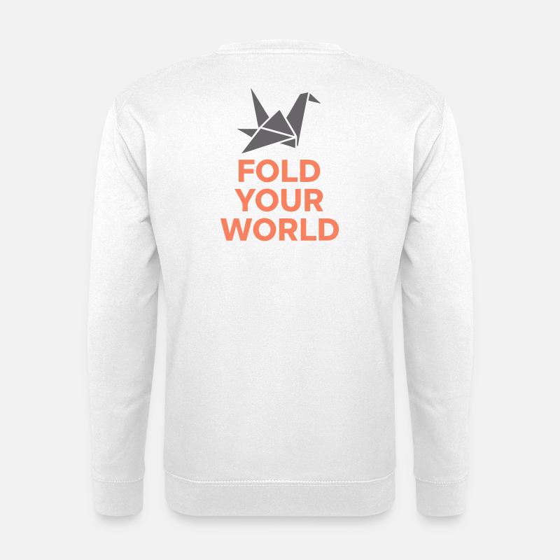 Falten Sie Ihre Origami-Welt - Unisex Pullover - Weiß