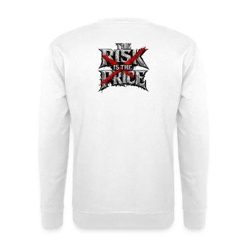 Cross Risk: Rebellious Red X - Unisex Pullover - Weiß - Hinten