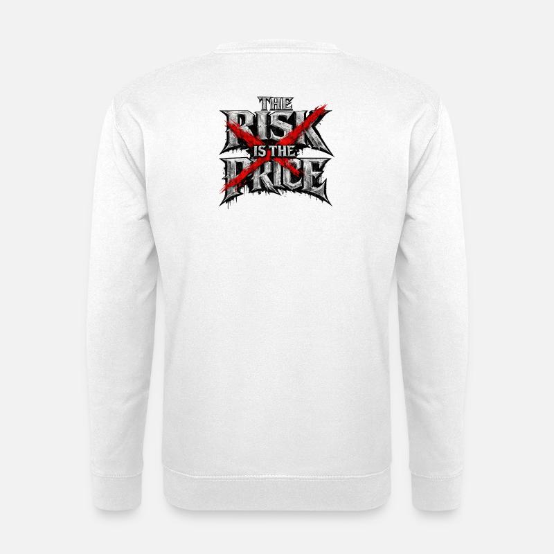 Cross Risk: Rebellious Red X - Unisex Sweatshirt - white