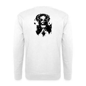 Jésus Graffiti avec un casque et lunettes de - Sweat-shirt Unisexe - blanc - Dos