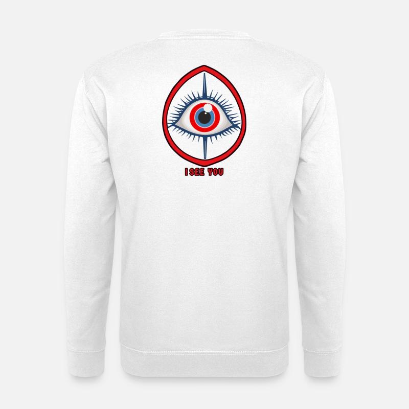 Allsehendes Auge - Unisex Pullover - Weiß
