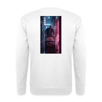 Neon Alley Rebell mit Flaschenkorb - Unisex Pullover - Weiß - Hinten