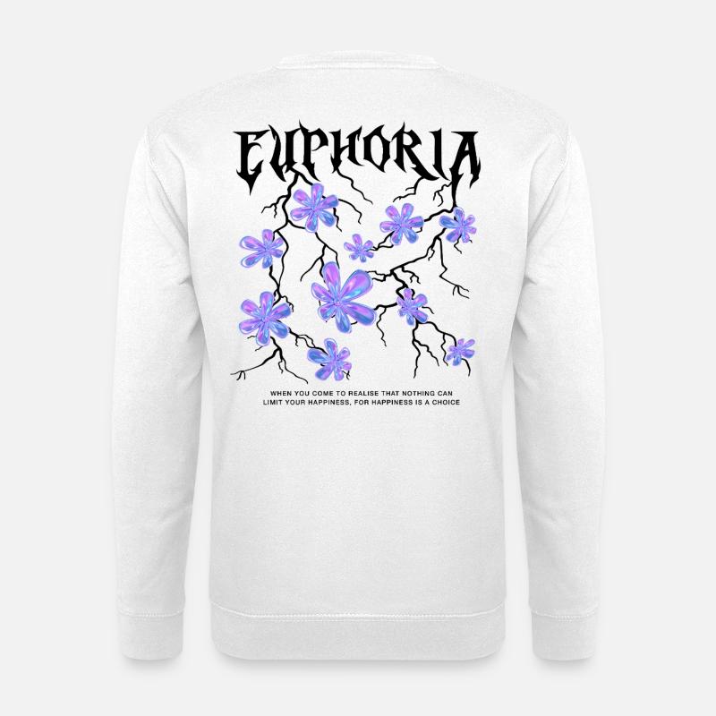 Holografische Blumen - Unisex Pullover - Weiß
