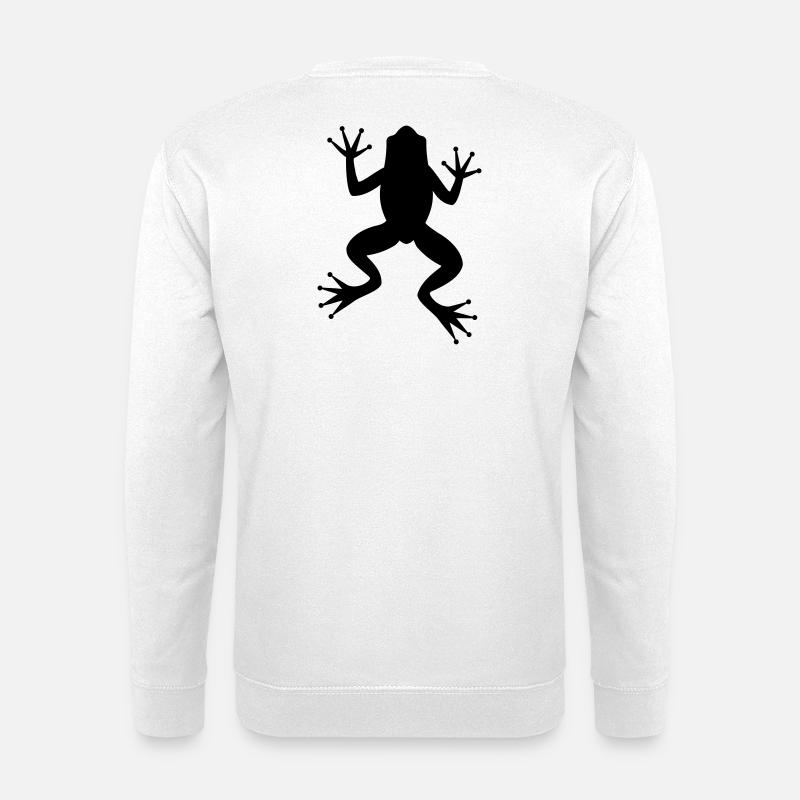 Frog toad tree frog silhouette - Unisex Sweatshirt - white