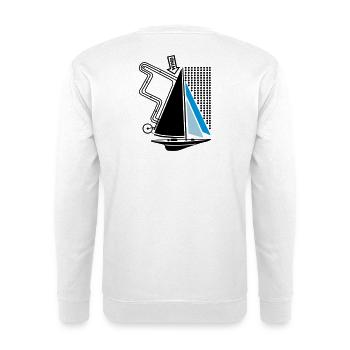 Sailing Yacht & Regatta Course Sailboat Sailing Yacht - Unisex Sweatshirt - white - Back