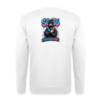 Kreuzberg Graffiti 36 Girls - Unisex Pullover - Weiß - Hinten - Michal (187cm)