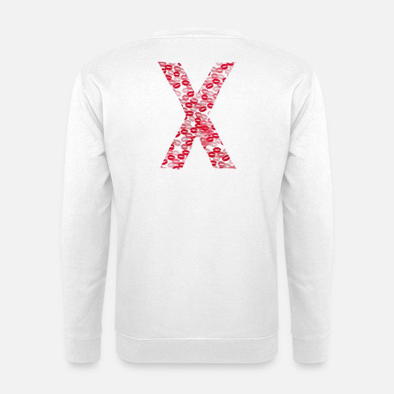 Buchstabe X Küsse - Unisex Pullover - Weiß