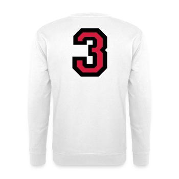 Numéro trois - Le numéro 3 - Sweat-shirt Unisexe - blanc - Dos