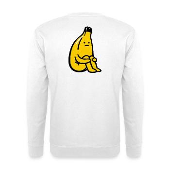 Bananenliebhaber Humorfrucht - Unisex Pullover - Weiß - Hinten