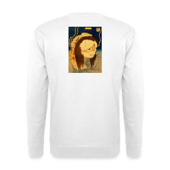 Oiwa-san - Unisex Pullover - Weiß - Hinten - Michal (187cm)