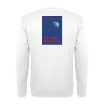 Outer World  - Unisex Pullover - Weiß - Hinten - Michal (187cm)