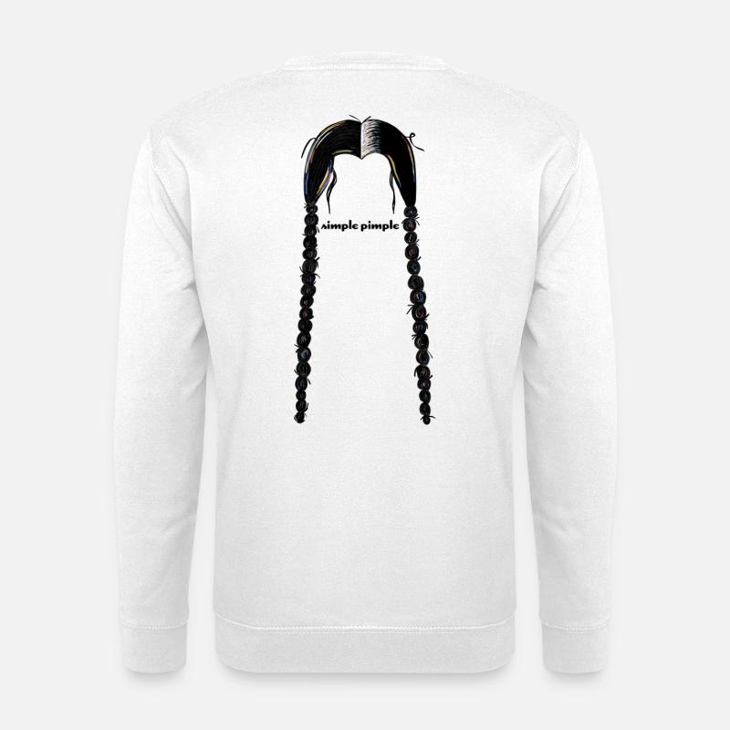 Black simple pimple playful - Unisex Pullover - Weiß