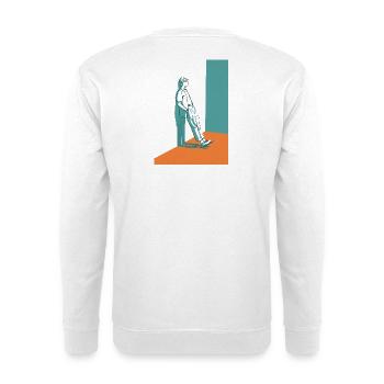 Urbane Silhouette - Unisex Pullover - Weiß - Hinten