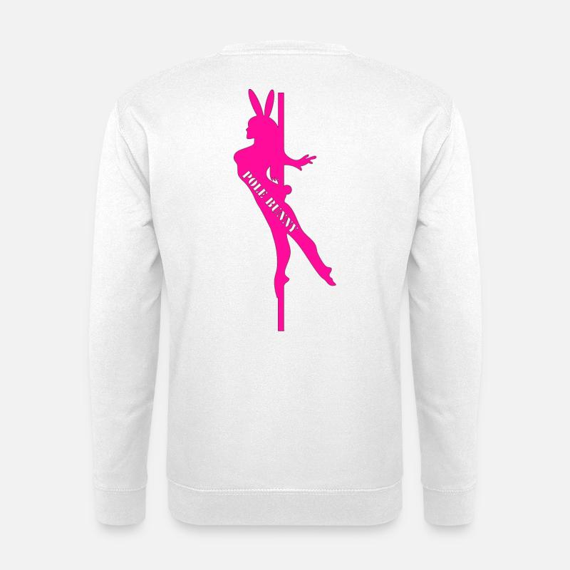 Pole Bunny Silhouette - Unisex Sweatshirt - white