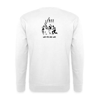 Notes de jazz à la silhouette minimaliste - Sweat-shirt Unisexe - blanc - Dos