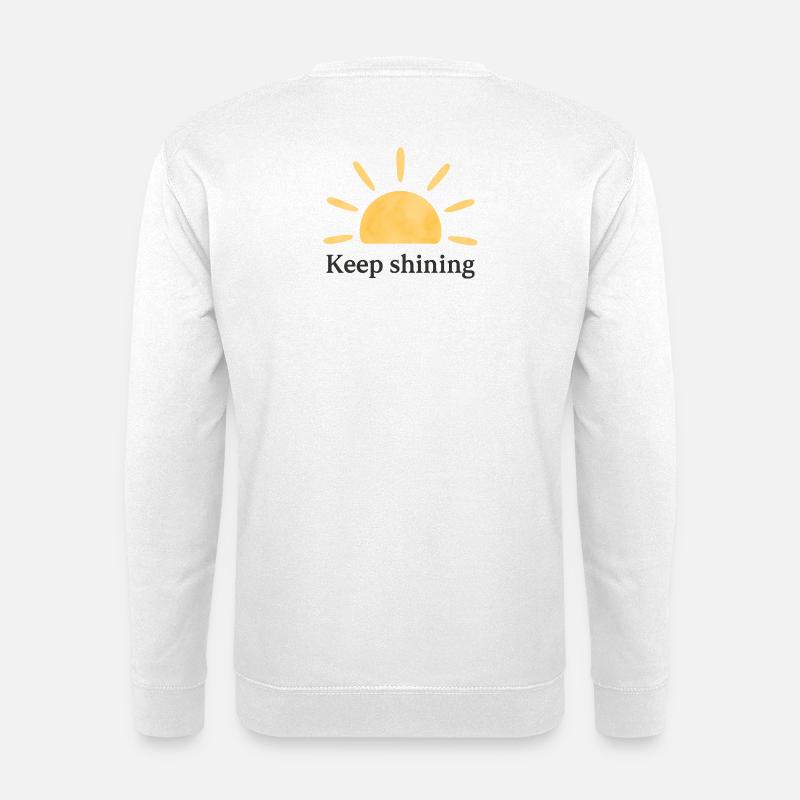 Keep Shining – Sonne – Minimalistisch - Unisex Pullover - Weiß