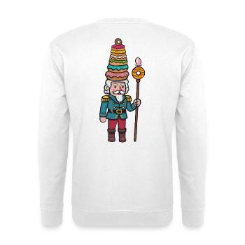 Donut-Cracker Nussknacker - Unisex Pullover - Weiß - Hinten