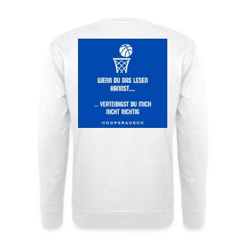 Read or Defend Saying Hoopsrausch - Unisex Sweatshirt - white - Back