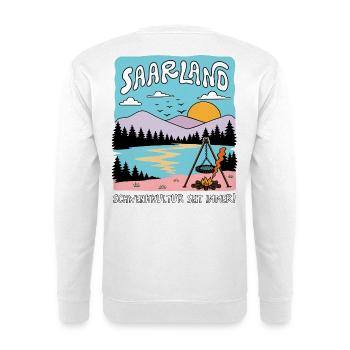 Saarland - Schwenkkultur seit immer! | Retro - Unisex Pullover - Weiß - Hinten