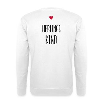 Idée cadeau cadeau enfant coeur enfant préféré - Sweat-shirt Unisexe - blanc - Dos