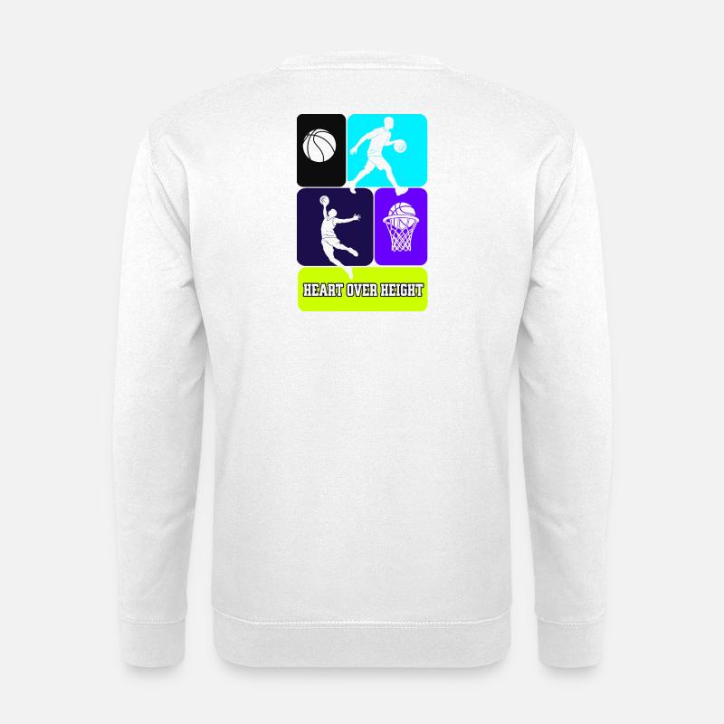 Heart Over Height - Basketball - Unisex Pullover - Weiß