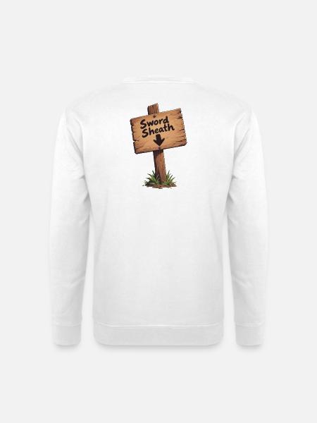 Zeichenschwertscheide - Unisex Pullover - Weiß