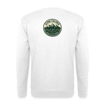 Alpine Explorer Mountain Peaks Vintage - Unisex Sweatshirt - white - Back