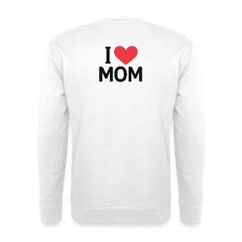 Ich liebe das MOM-Herzdesign - Unisex Pullover - Weiß - Hinten