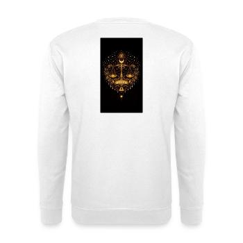 Golden Zodiac Collection – Libra Astrology Gold - Unisex Sweatshirt - white - Back