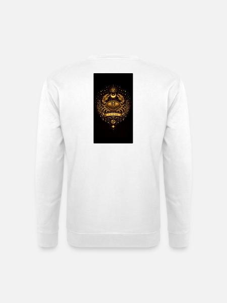 Golden Zodiac Collection – Cancer Astrology Gold - Unisex Pullover - Weiß
