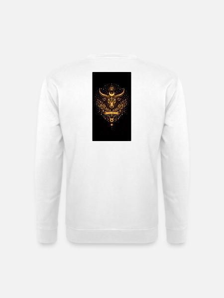 Golden Zodiac Collection – Taurus Astrology Gold - Unisex Pullover - Weiß