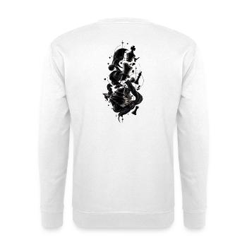 Schachkunst – Epischer gebrochener König & Brett- - Unisex Pullover - Weiß - Hinten