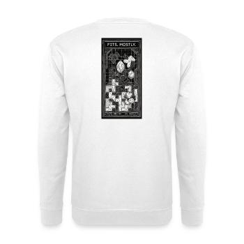 GRIDVOID - Unisex Pullover - Weiß - Hinten - Michal (187cm)