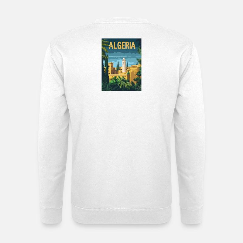 Stadtlandschaft Algeriens in der Entspannung - Unisex Pullover - Weiß