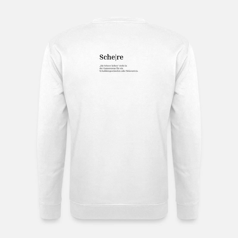 Schere - Unisex Pullover - Weiß