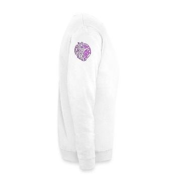 Brain Butterflies Purple Epilepsy Awareness - Unisex Sweatshirt - white - Right