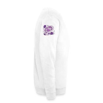 purple heart brain epilepsy awareness - Unisex Sweatshirt - white - Right