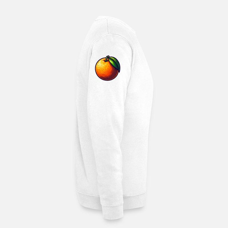 Modern Orange Illustration - Unisex Sweatshirt - white
