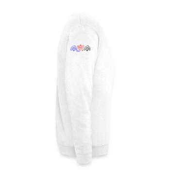 Ornamente Fantasie - Unisex Pullover - Weiß - Rechts