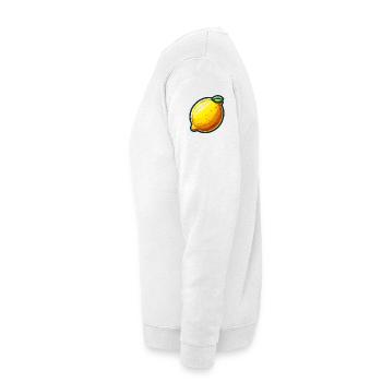 Citron Joyful Cartoon Jaune - Sweat-shirt Unisexe - blanc - Gauche