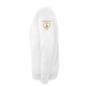 Lieblingsplatz Goldlesekreis - Unisex Pullover - Weiß - Links - Michal (187cm)