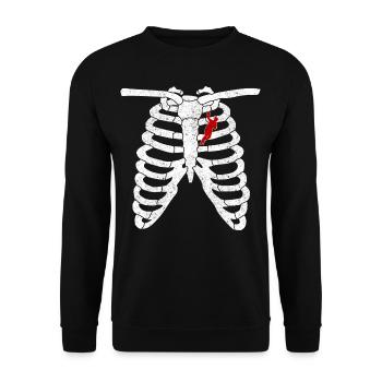 Handball Handballer Geschenk Geschenkidee - Unisex Pullover - Schwarz - Vorne - Alina (178cm) & Michal (187cm)