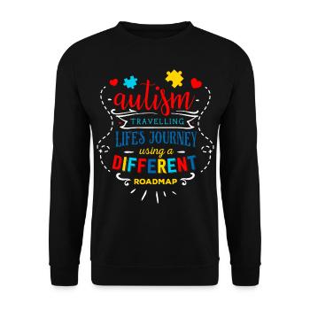 Autism Gift Asperger's Parents Awareness ADHD - Unisex Sweatshirt - black - Front - Alina (178cm) & Michal (187cm)
