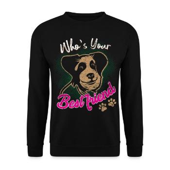 Hund und Hunde - Unisex Pullover - Schwarz - Vorne - Alina (178cm) & Michal (187cm)